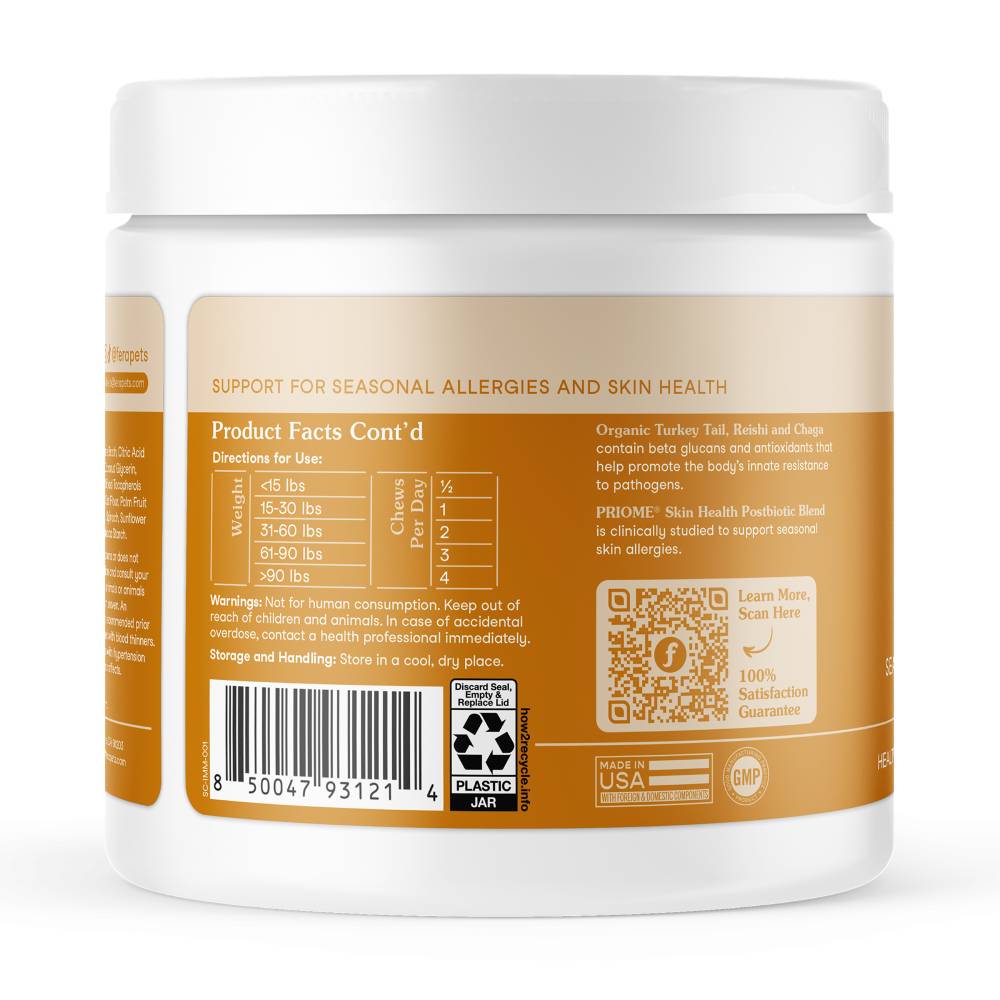 Fera Pets Allergy & Immune Support Supplement For Dogs 90 Soft Chews