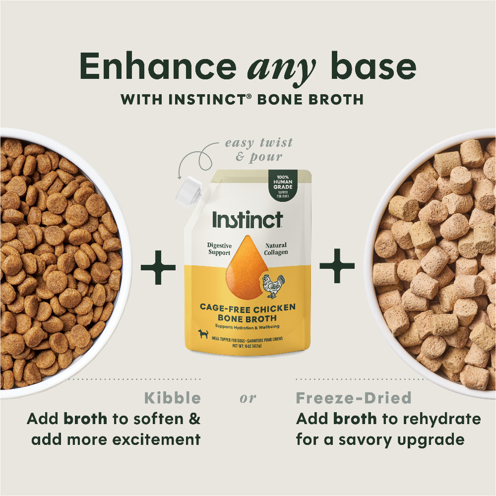 Instinct Cage-Free Chicken Bone Broth Dog Food Topper 16oz