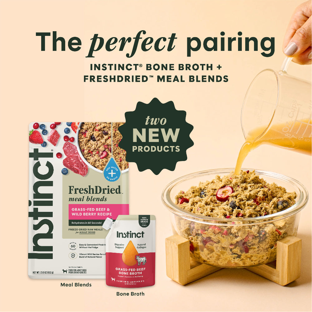 Instinct Grass-Fed Beef Bone Broth Dog Food Topper 16oz