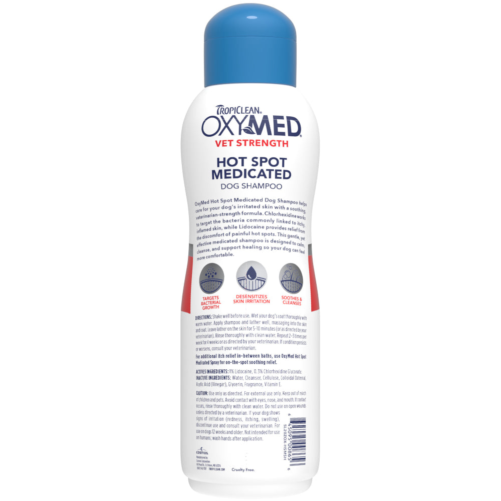 TropiClean OxyMed Hot Spot Medicated Dog Shampoo 20oz