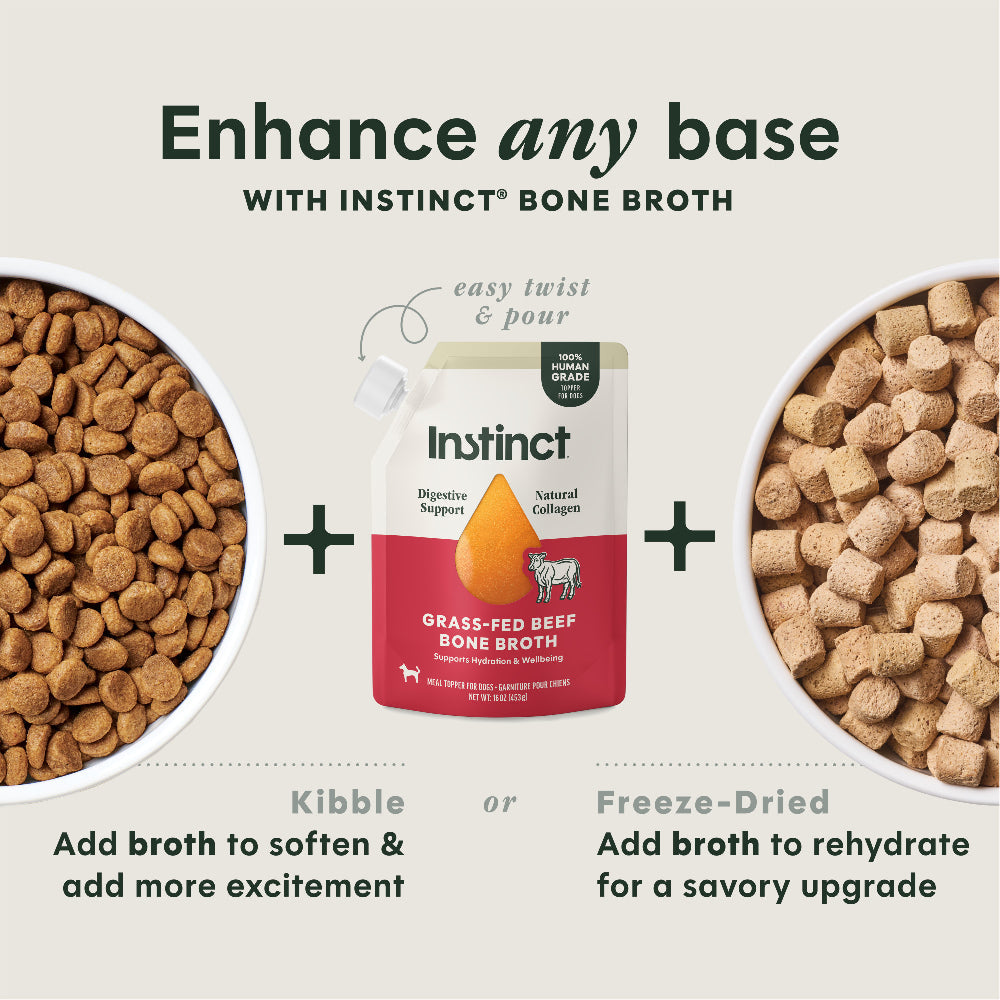 Instinct Grass-Fed Beef Bone Broth Dog Food Topper 16oz