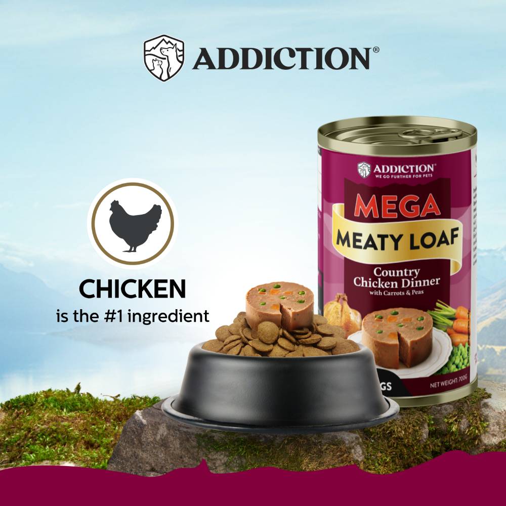 Addiction Mega Country Chicken Dinner Meaty Loaf Canned Dog Food 700g