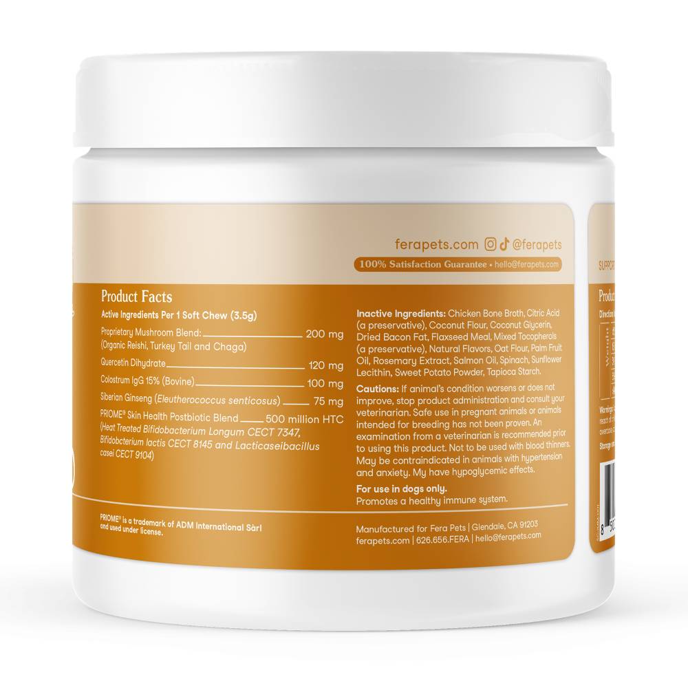 Fera Pets Allergy & Immune Support Supplement For Dogs 90 Soft Chews