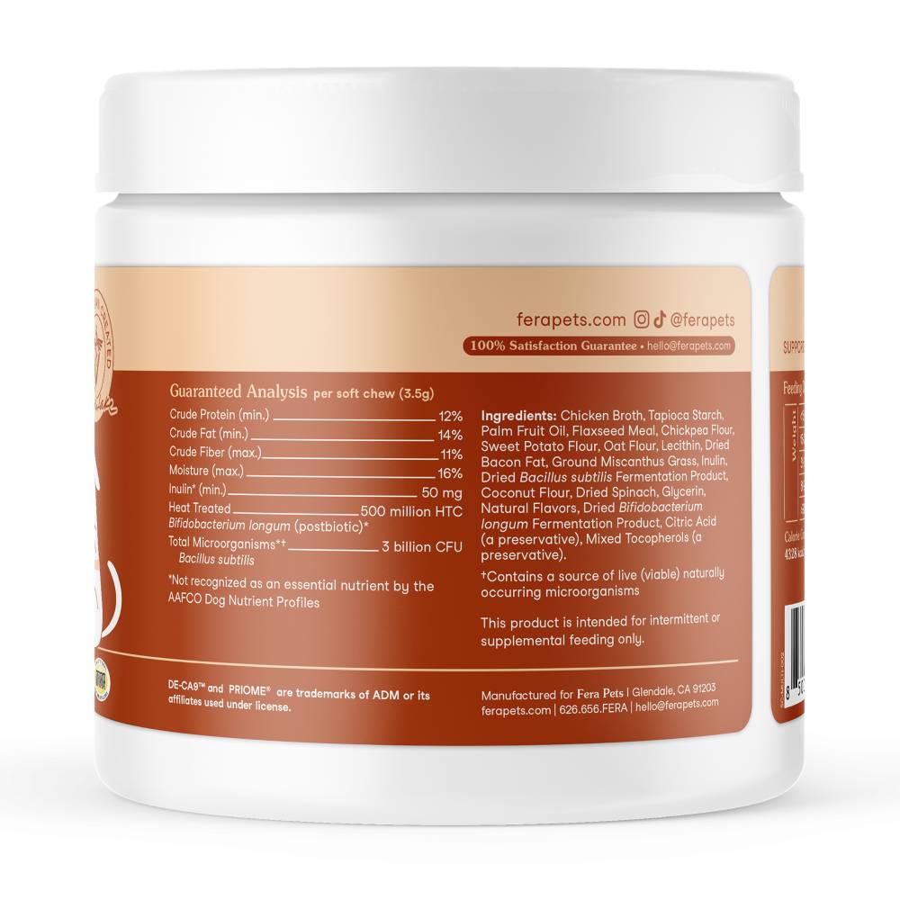 Fera Pets Probiotics Dog Supplement 90 Soft Chews