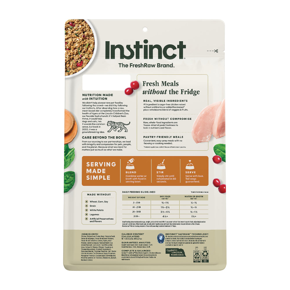 Instinct FreshDried Meal Blends Chicken & Harvest Blend Dog Food