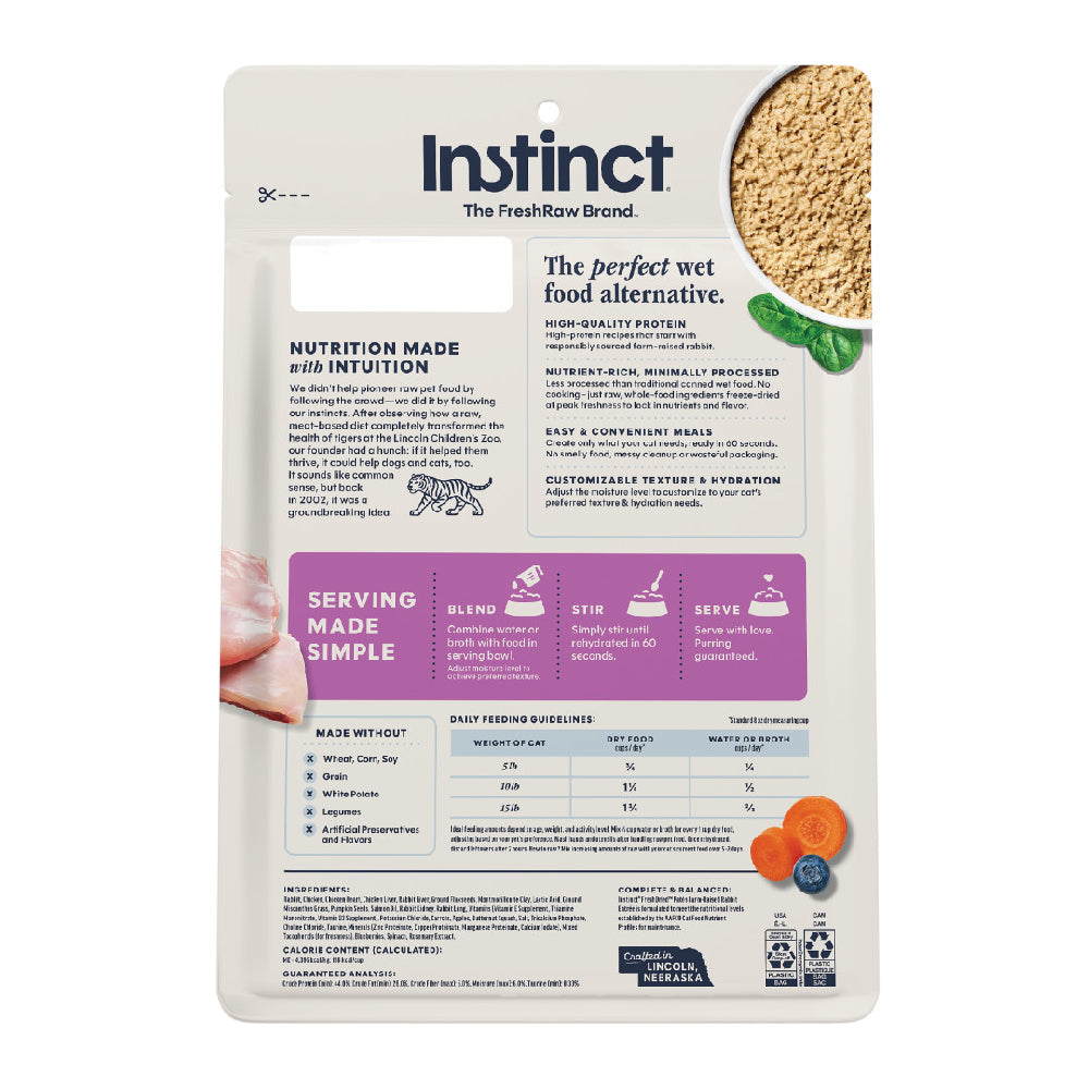 Instinct FreshDried Pates Grain Free Rabbit Entree Cat Food