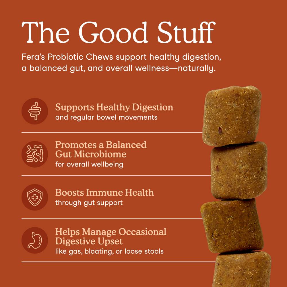 Fera Pets Probiotics Dog Supplement 90 Soft Chews