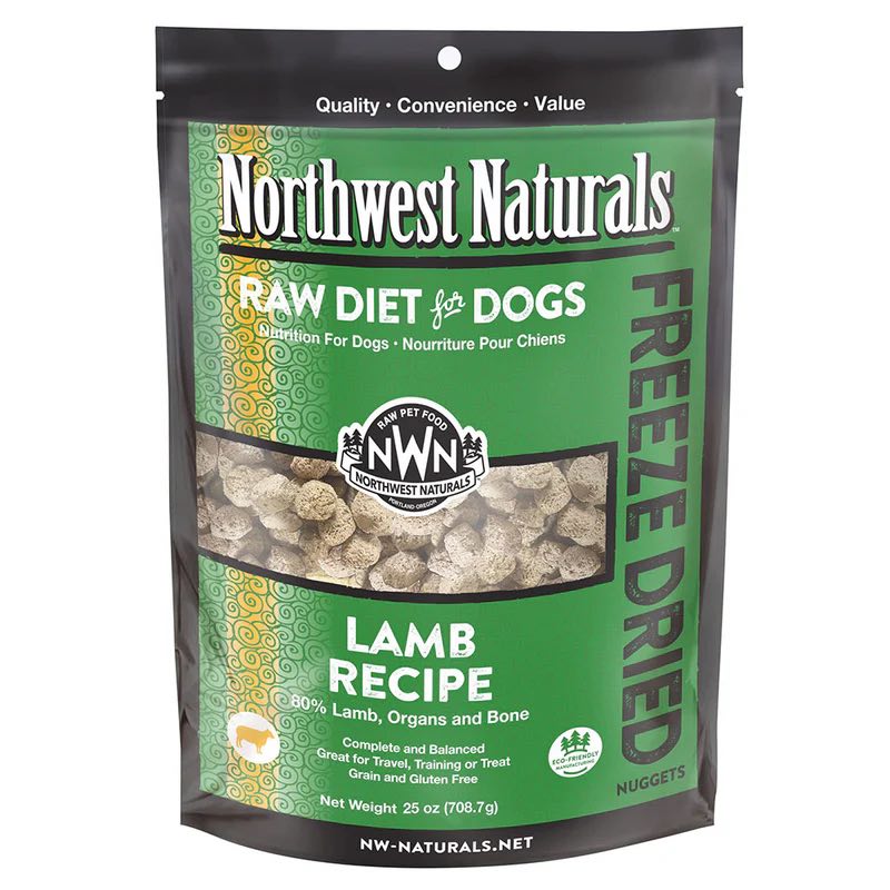 Northwest Naturals Lamb Freeze Dried Raw Diet Dog Food 25oz