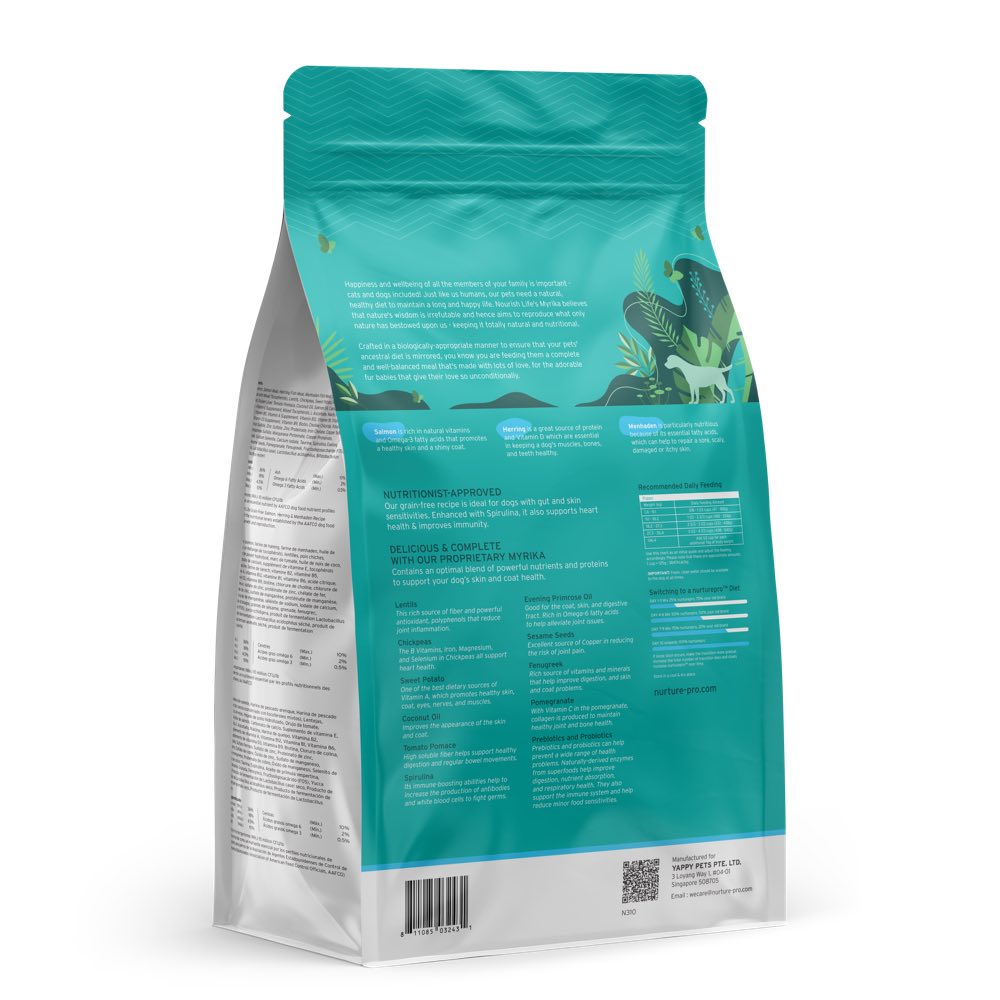 $7 OFF (Exp 14Jan27): Nurture Pro Nourish Life Salmon, Herring, & Menhaden Recipe Grain-Free Puppy Dry Dog Food 272g