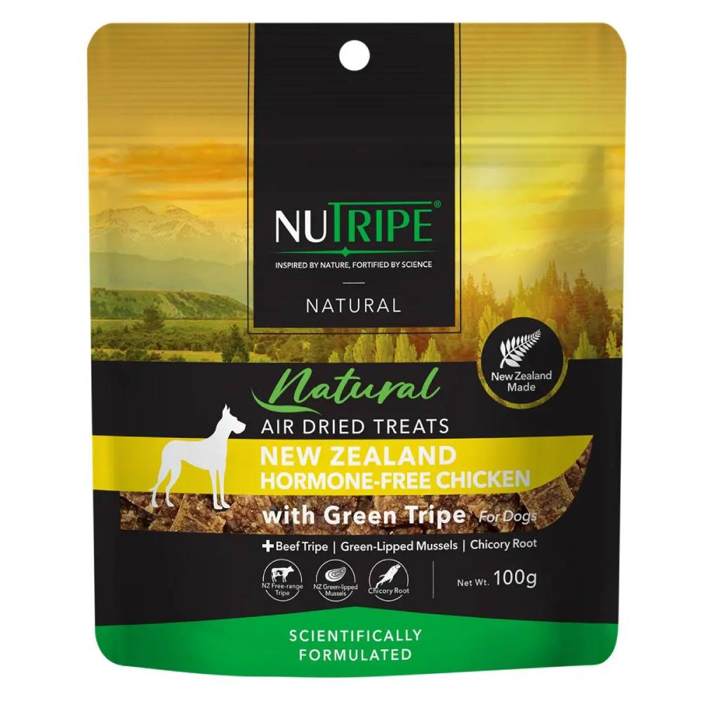 $5 OFF (Exp18Jun26): Nutripe New Zealand Chicken with Green Tripe Air Dried Dog Treats 100g - Kohepets