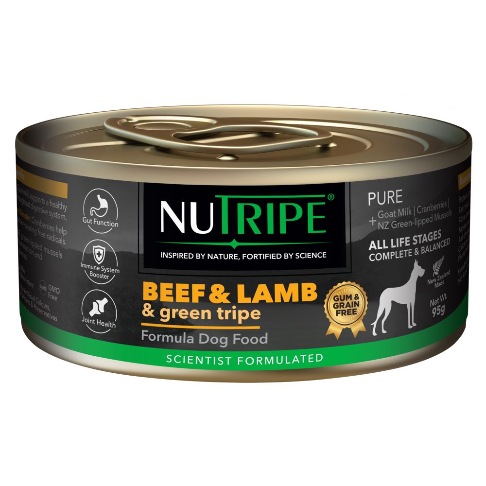 Gallery Detail: Nutripe Pure Beef Lamb Green Tripe Gum Grain Free Canned
