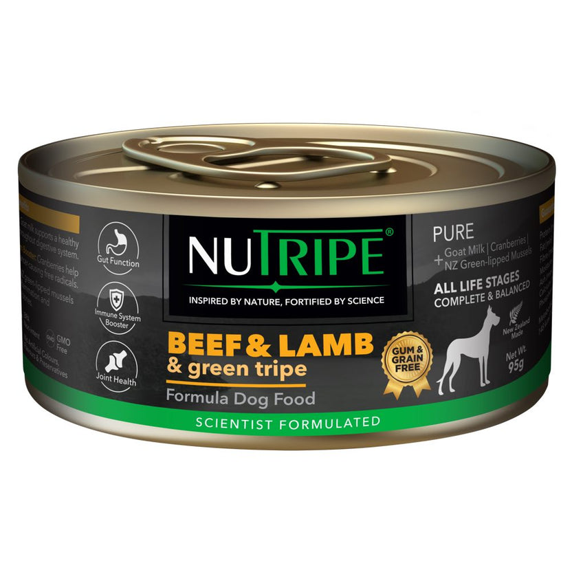 Curated visual reference: Picture Idea: Nutripe Pure Beef Lamb Green Tripe Gum Grain Free Canned