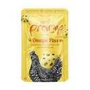 Pramy Omega Plus Chicken Meat Topping Cheese in Jelly Pouch Cat Food 70g x 12