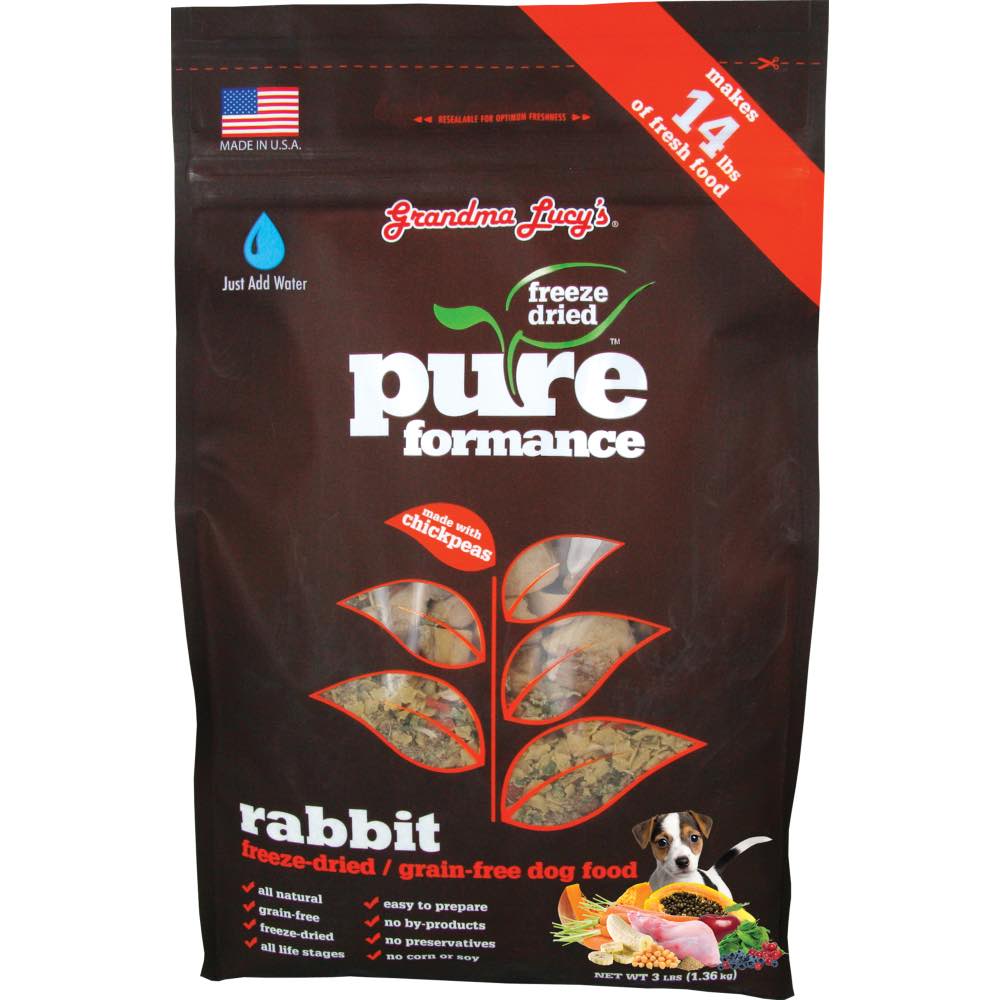 Grandma Lucy’s Pureformance Rabbit Freeze-Dried Dog Food 3lb