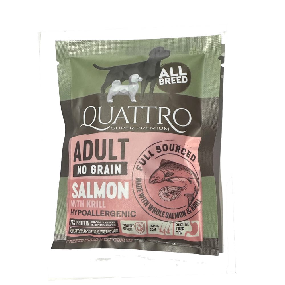 Quattro Salmon Adult All Breed No Grain Dry Dog Food Sample