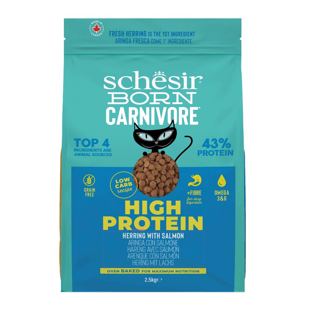 33% OFF: Schesir Born Carnivore Herring with Salmon Oven Baked Dry Cat Food