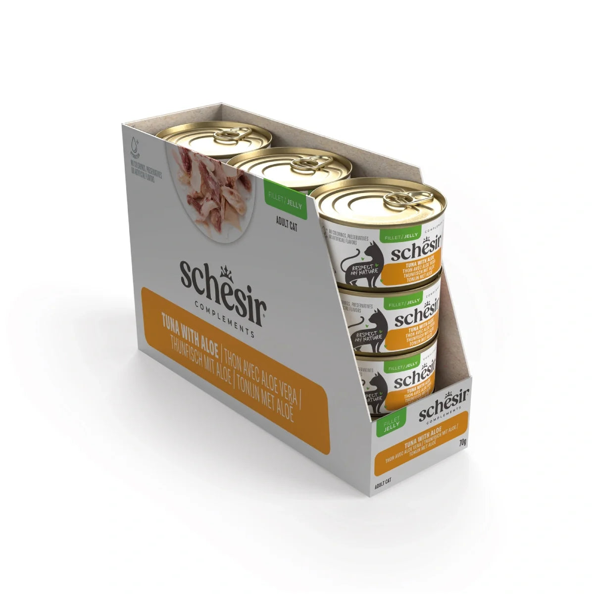 Schesir Complements Tuna with Aloe in Jelly Canned Cat Food 70g