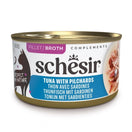 Schesir Complements Tuna with Pilchards in Broth Canned Cat Food 70g