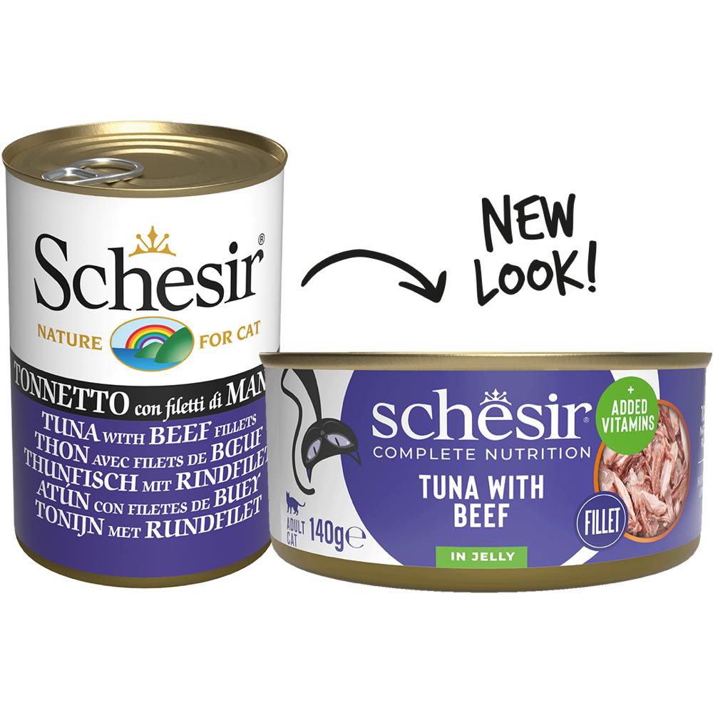 10% OFF: Schesir Tuna With Beef Fillets In Jelly Adult Canned Cat Food 140g
