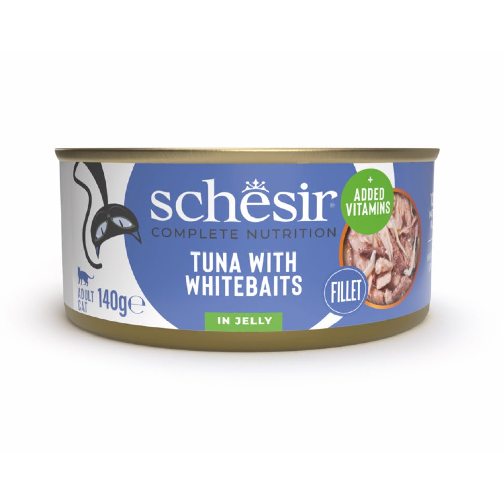 10% OFF: Schesir Tuna With Whitebaits in Jelly Adult Canned Cat Food 140g