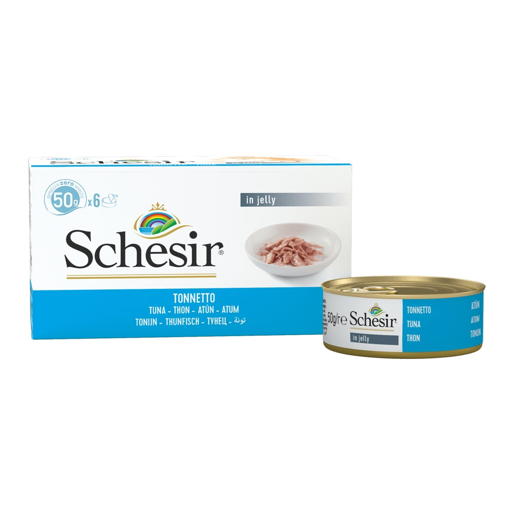 Schesir Tuna in Natural Jelly Adult Canned Cat Food Multipack 50g x 6