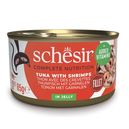 Schesir Tuna with Shrimp in Jelly Adult Canned Cat Food 85g