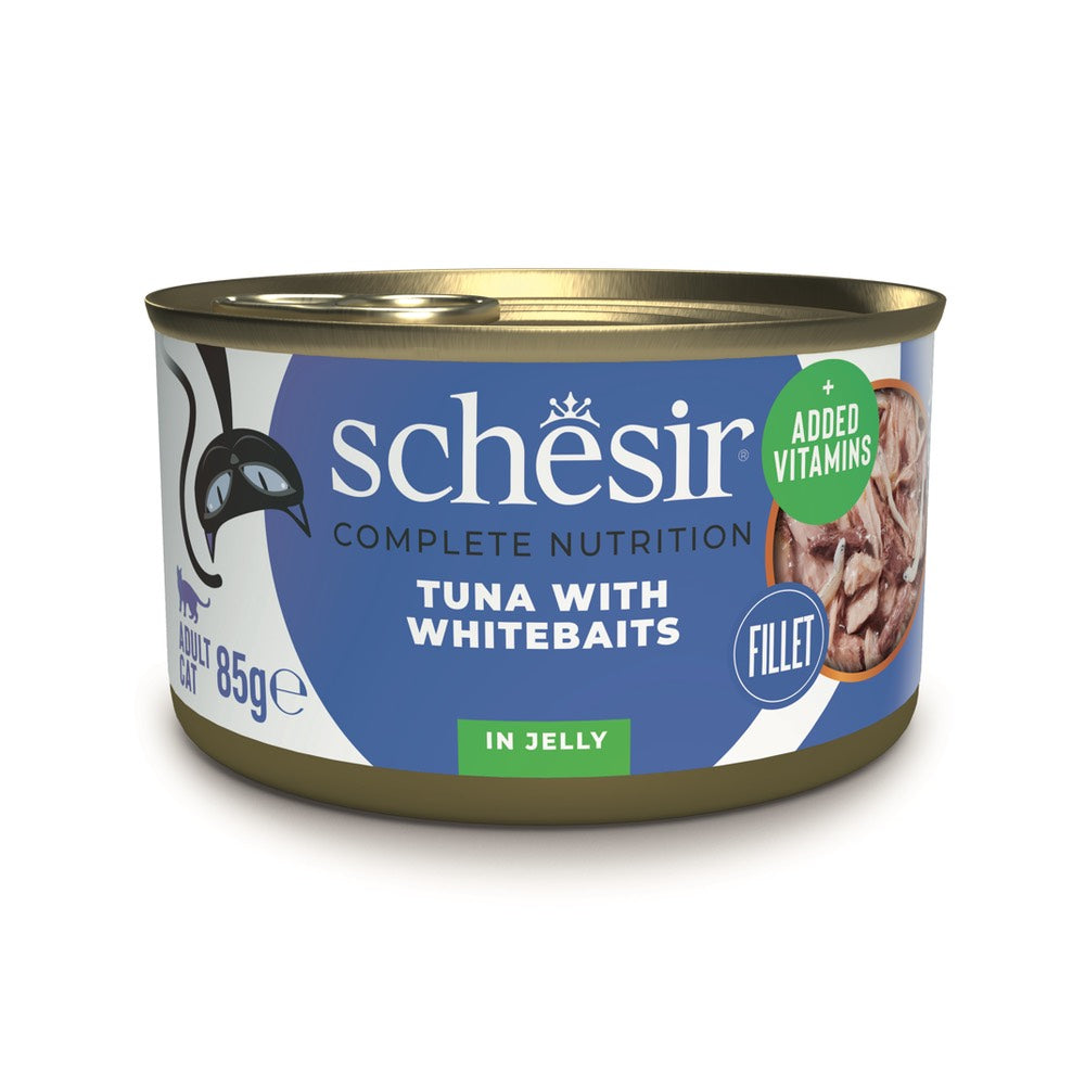 Schesir Tuna with Whitebait in Jelly Adult Canned Cat Food 85g