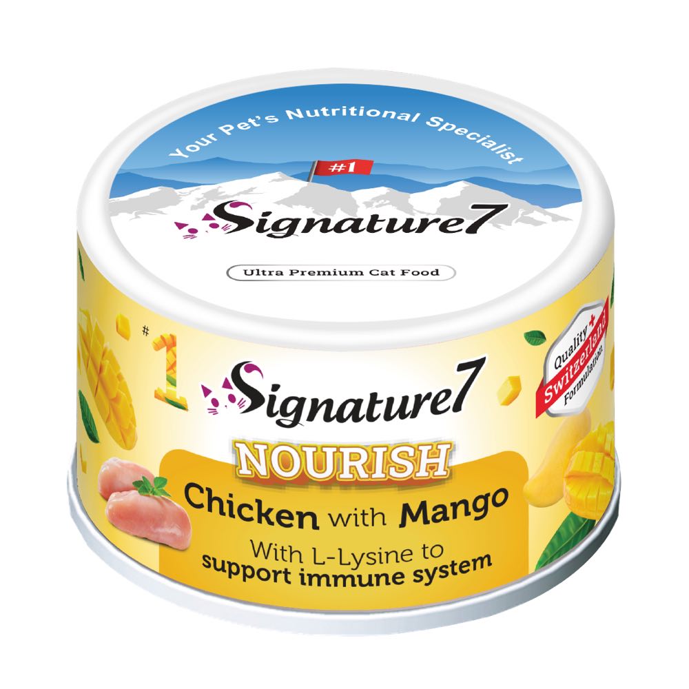 Signature7 Nourish Fruits Chicken with Mango Canned Cat Food 80g