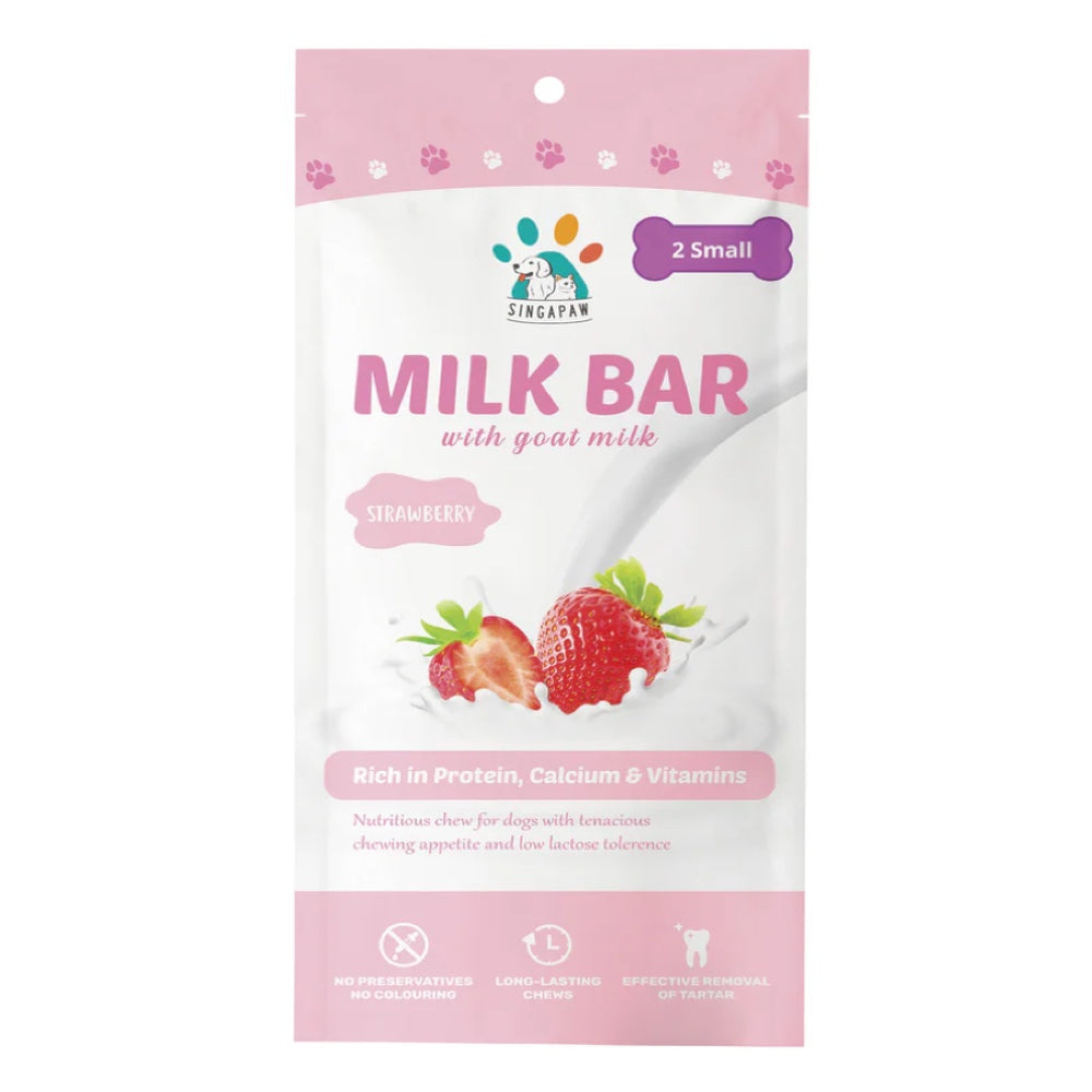 Singapaw Milk Bar Strawberry Dog Chew (Exp 3May26) - Kohepets
