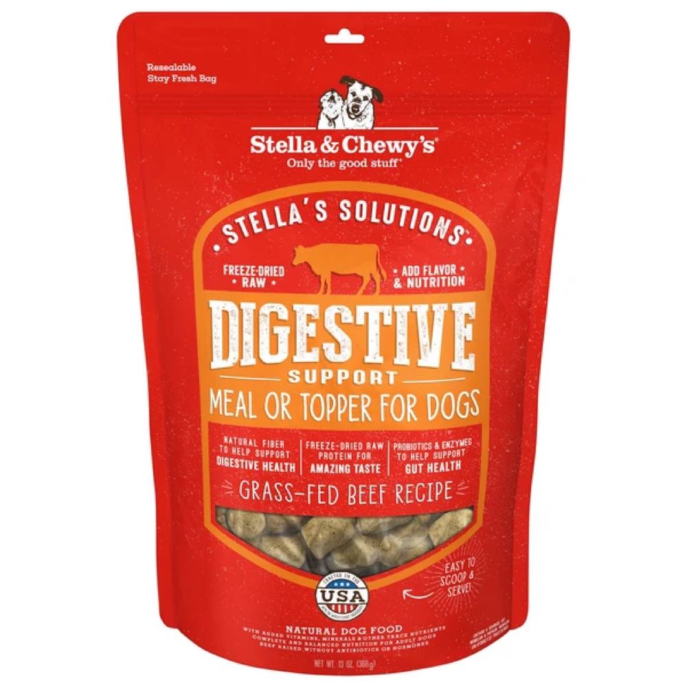 Stella & Chewy’s Stella’s Solutions Digestive Support Beef Grain-Free Freeze-Dried Raw Dog Food 13oz