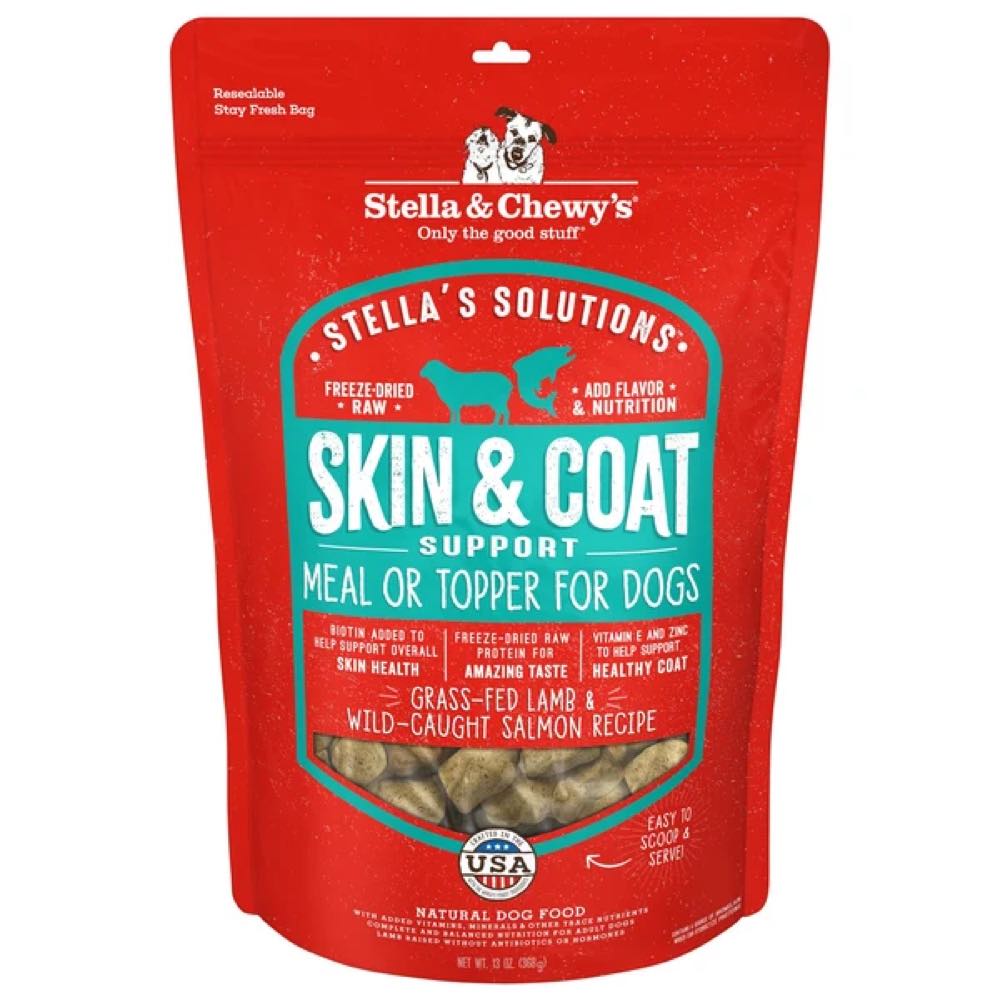 Stella & Chewy’s Stella’s Solutions Skin & Coat Support Lamb & Salmon Grain-Free Freeze-Dried Raw Dog Food 13oz