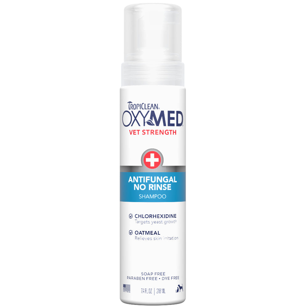TropiClean OxyMed Antifungal No Rinse Waterless Shampoo 7.4oz
