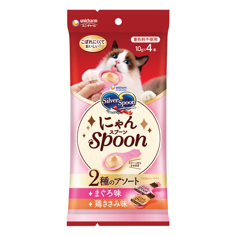 Unicharm Silver Spoon Tuna & Chicken Creamy Cat Treats 40g
