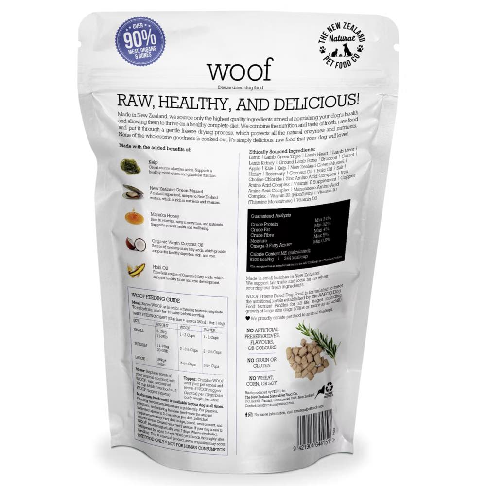 'BUNDLE DEAL': WOOF Lamb Freeze Dried Raw Dog Food