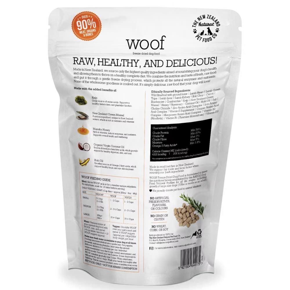 'BUNDLE DEAL': WOOF Wild Brushtail Freeze Dried Raw Dog Food