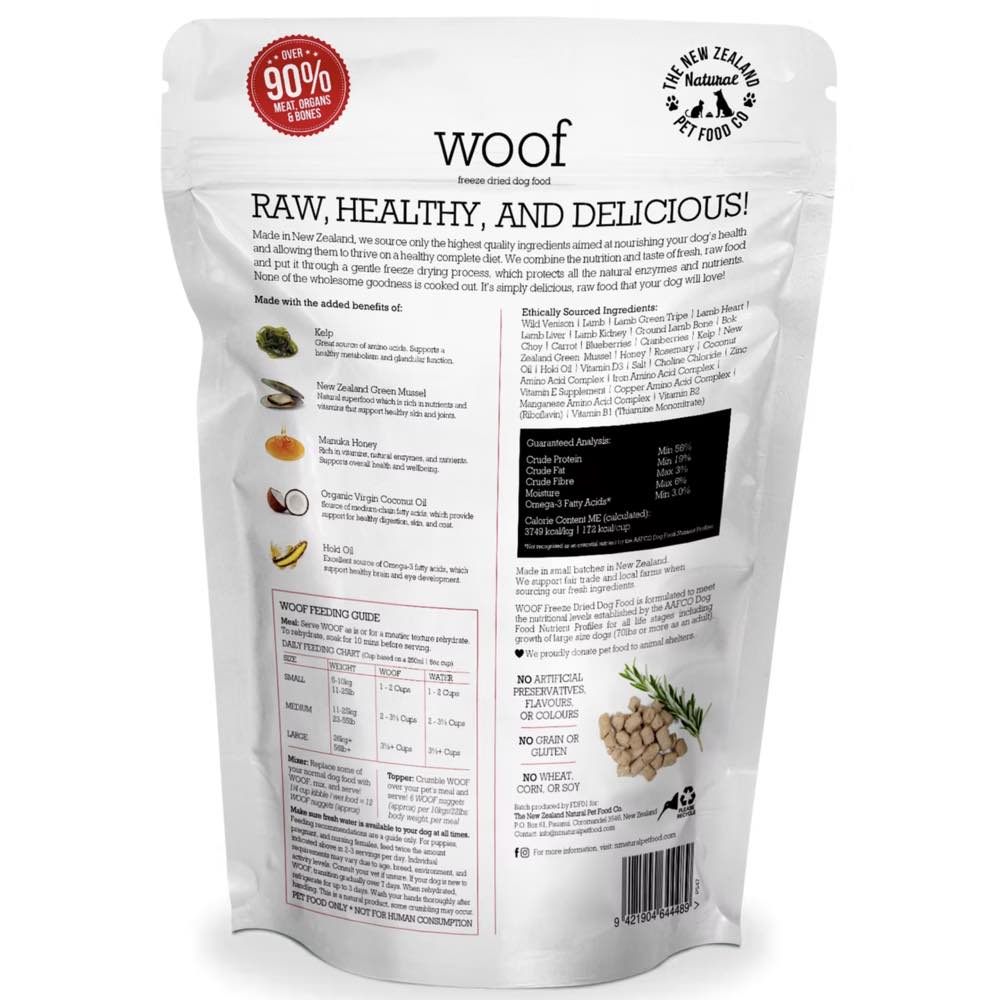 'BUNDLE DEAL': WOOF Wild Venison Freeze Dried Raw Dog Food