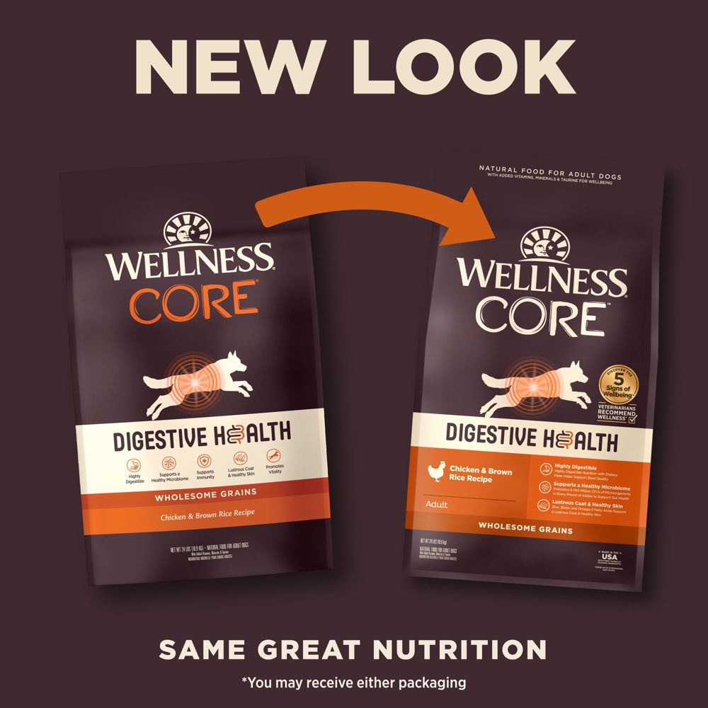 Wellness CORE Digestive Health Chicken & Brown Rice Adult Dry Dog Food