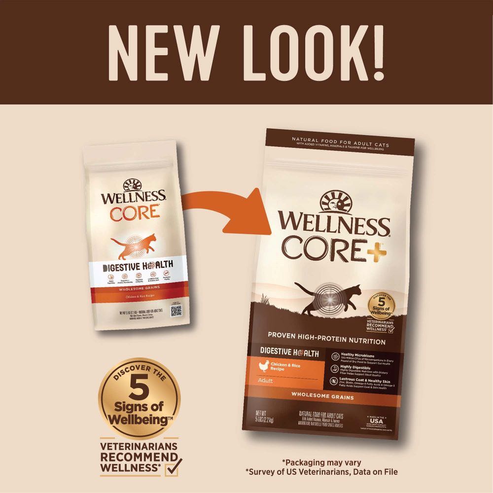Wellness CORE Digestive Health Chicken & Rice Adult Dry Cat Food