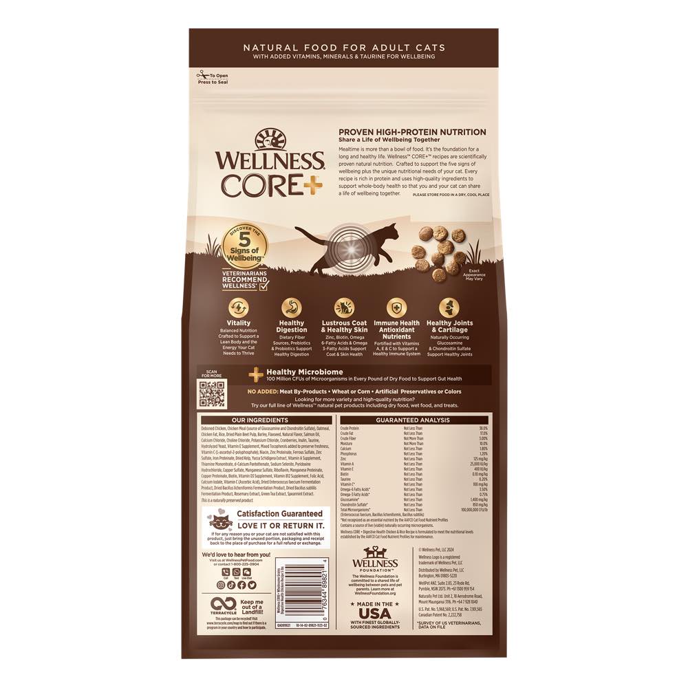 Wellness CORE Digestive Health Chicken & Rice Adult Dry Cat Food