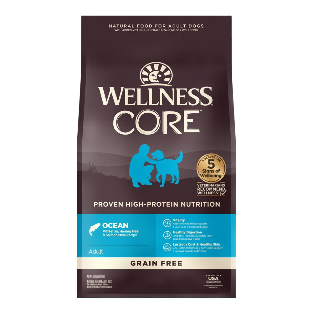 'FREE WIPES': Wellness CORE Grain-Free Ocean Dry Dog Food - Kohepets