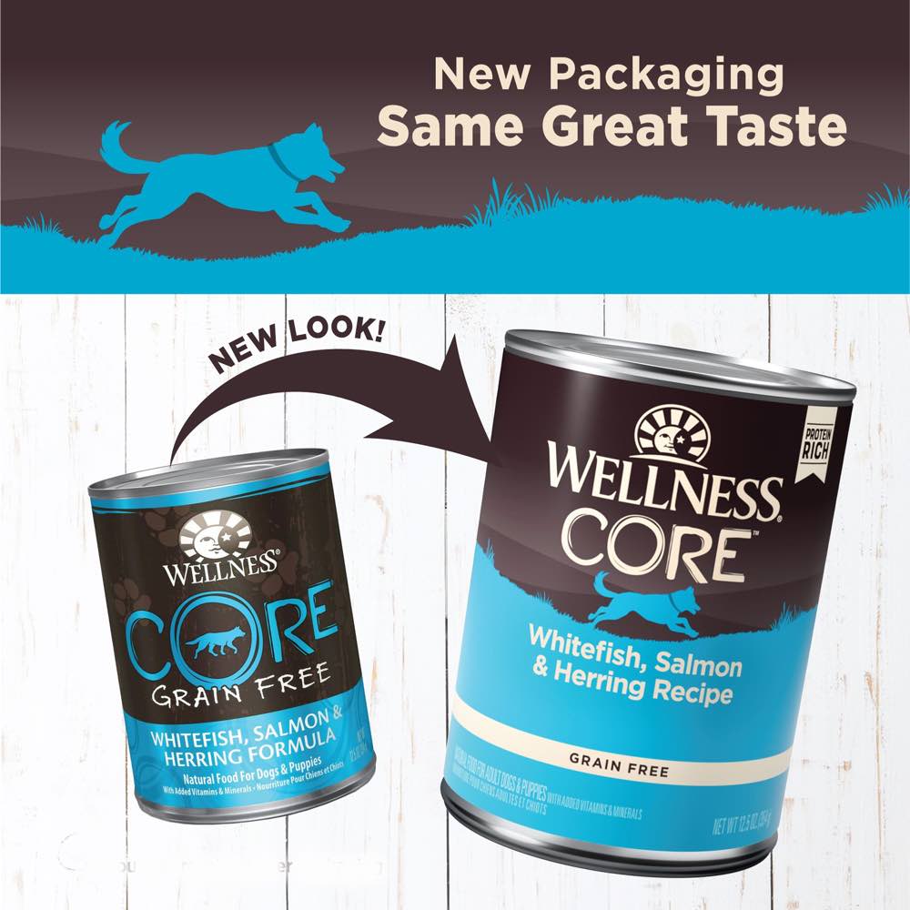 Wellness CORE Grain-Free Whitefish, Salmon & Herring Canned Dog Food 354g
