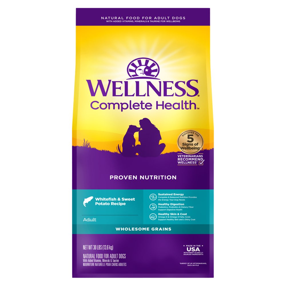 Wellness Complete Health Whitefish & Sweet Potato Adult Dry Dog Food - Kohepets