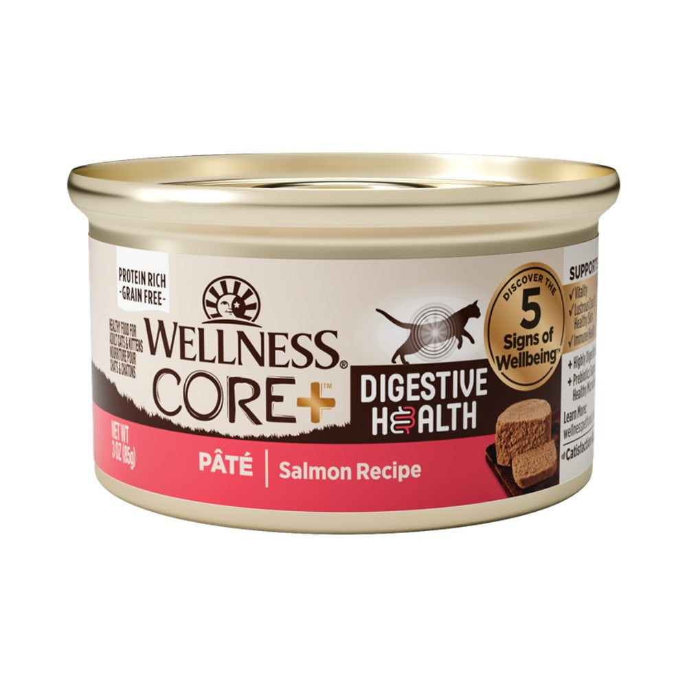 Wellness Core+ Digestive Health Salmon Pate Grain-Free Canned Cat Food 85g