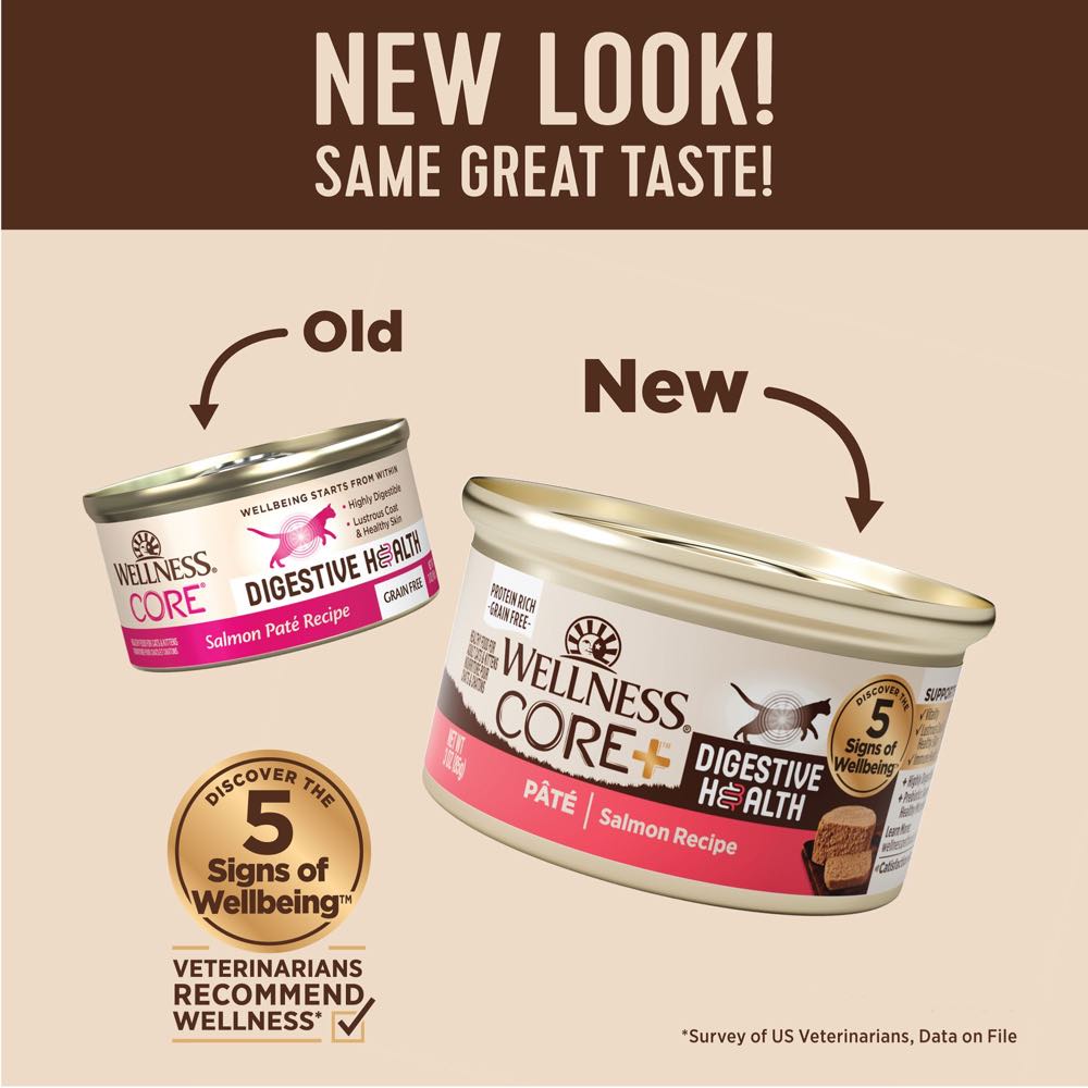 Wellness Core+ Digestive Health Salmon Pate Grain-Free Canned Cat Food 85g