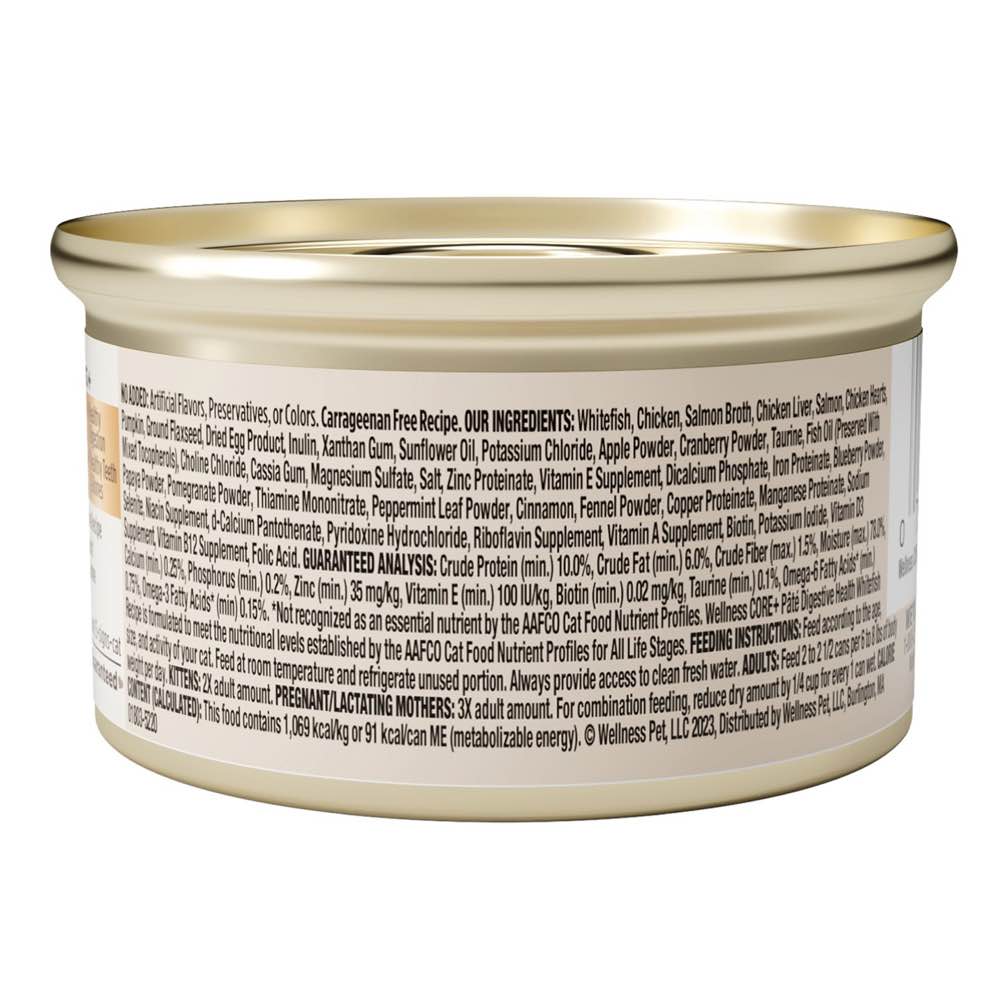 Wellness Core+ Digestive Health Whitefish Pate Grain-Free Canned Cat Food 85g