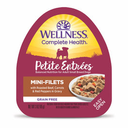 Wellness Petite Entrees Mini-Filets Roasted Beef in Gravy Grain-Free Tray Dog Food 85g