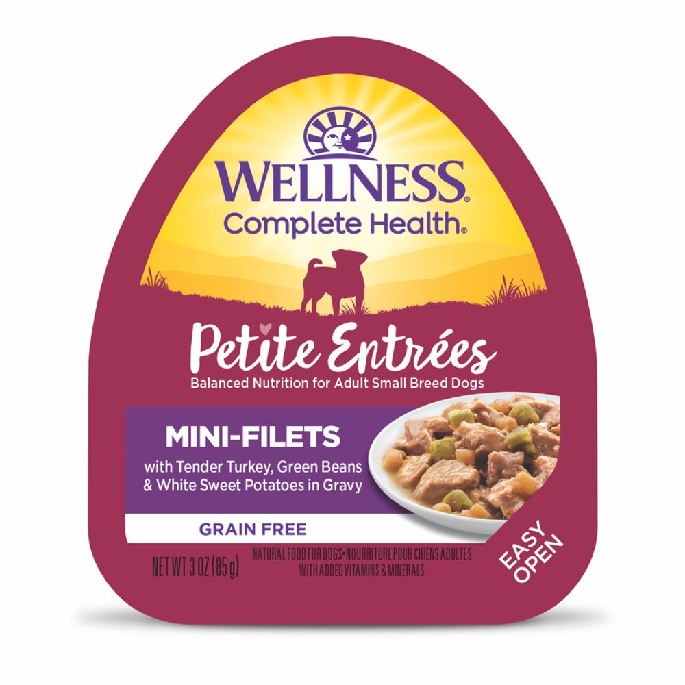 Wellness Petite Entrees Mini-Filets Tender Turkey in Gravy Grain-Free Tray Dog Food 85g
