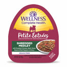 Wellness Petite Entrees Shredded Medley Roasted Chicken, Beef Grain-Free Tray Dog Food 85g