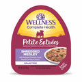 Wellness Petite Entrees Shredded Medley Roasted Chicken, Duck Grain-Free Tray Dog Food 85g