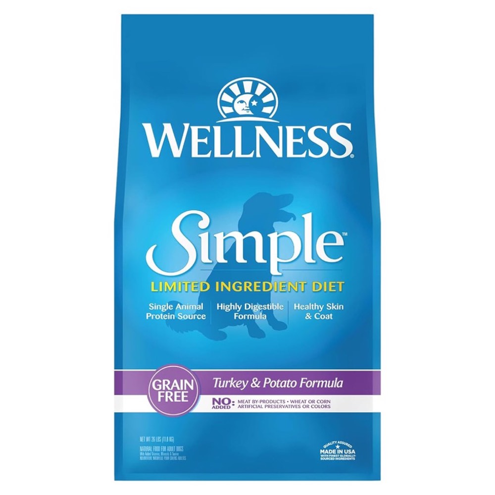 Wellness Simple Grain-Free Turkey & Potato Formula Adult Dry Dog Food 26lb - Kohepets